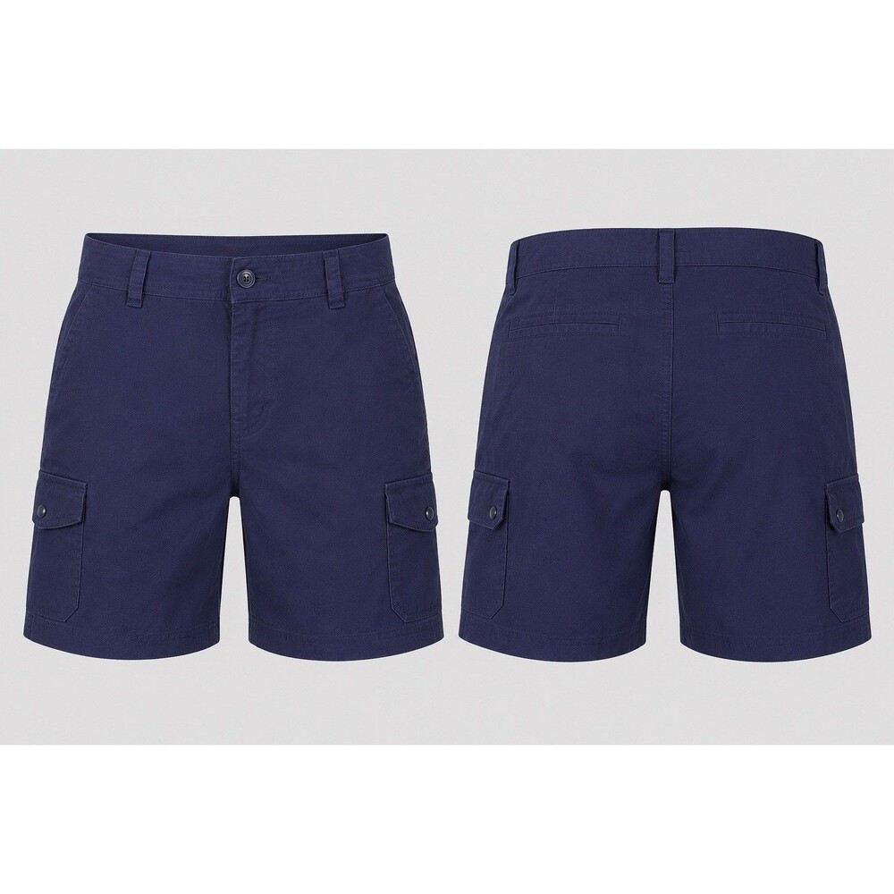 Eddie Bauer Cargo Shorts Size 12 Navy High Rise Hiking Outdoors Athleisure